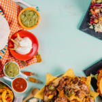 Various Mexican dishes on a table